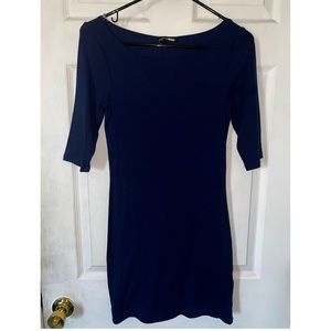 Crew Neck Cotton Mini Dress
